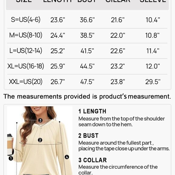 2024 Fall Women's Long Sleeve Top - Pleated, Crew‎ Neck, Color Block, Casual Fit - Picture 6 of 6